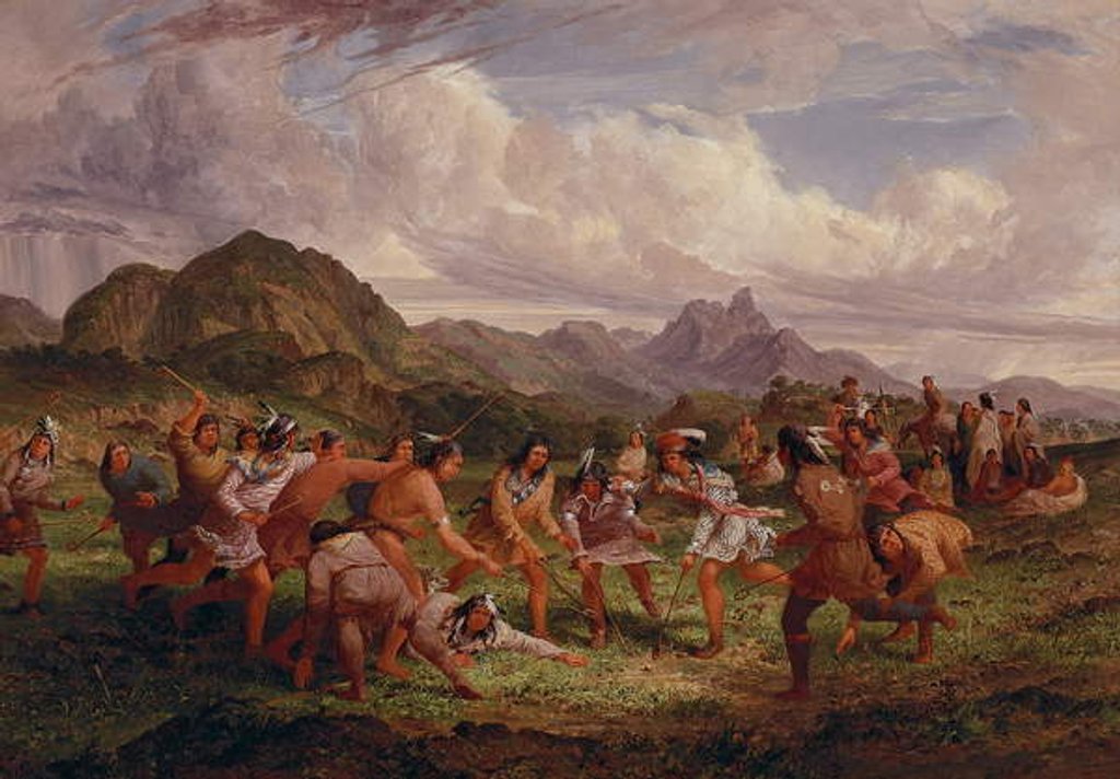 Detail of Ball Playing Among the Sioux Indians, 1851 by Captain Seth Eastman