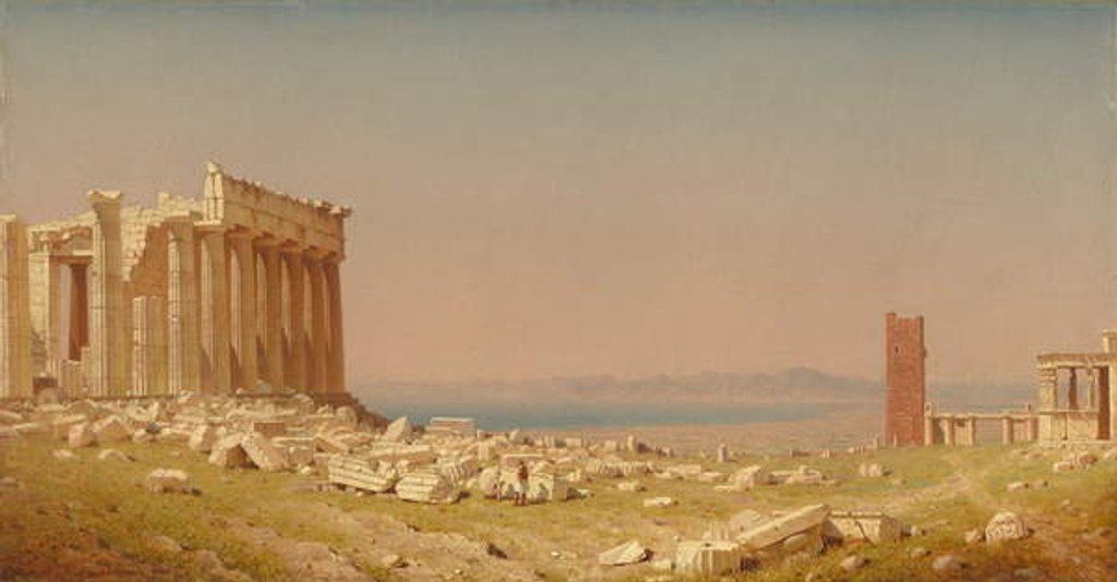 Detail of Ruins of the Parthenon, 1880 by Sanford Robinson Gifford