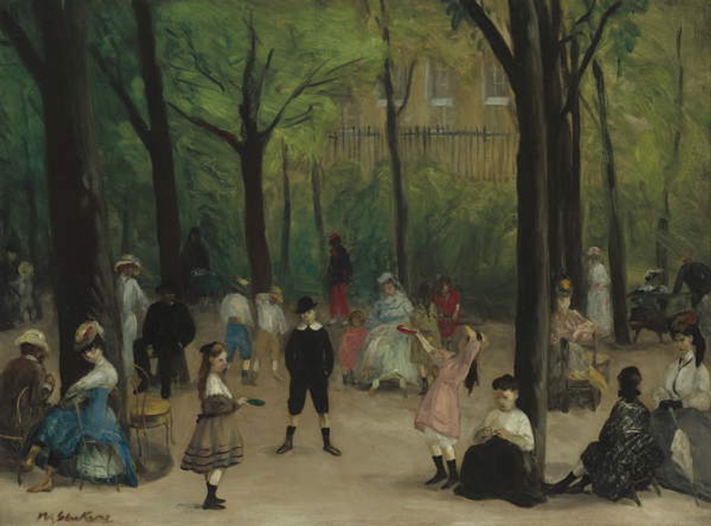 Detail of Luxembourg Gardens, 1906 by William James Glackens