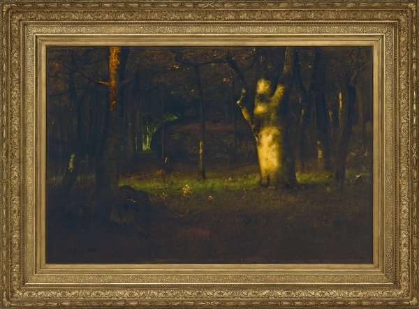 Detail of Sunset in the Woods, 1891 by George Snr. Inness