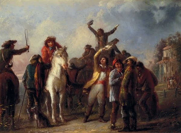 Detail of Election Scene, Catonsville, Baltimore County, c.1860 by Alfred Jacob Miller