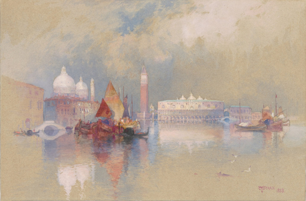 Detail of View of Venice, 1888 by Thomas Moran