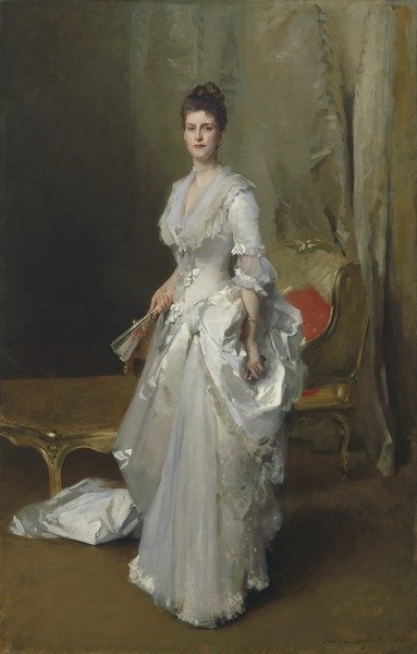 Detail of Margaret Stuyvesant Rutherfurd White, 1883 by John Singer Sargent