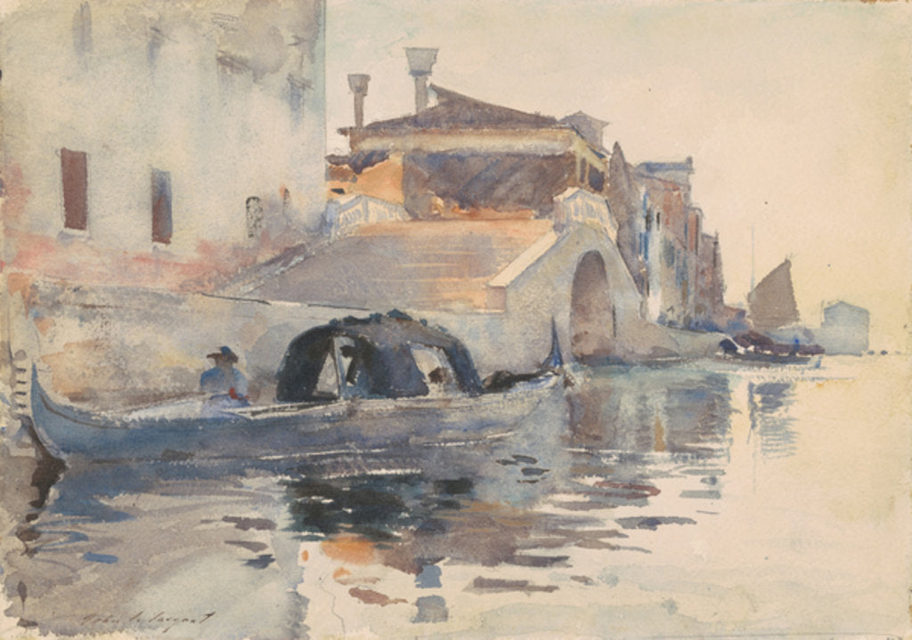 Detail of Canal Scene, Ponte Panada, Fondamenta Nuove, Venice, c.1880-82 by John Singer Sargent