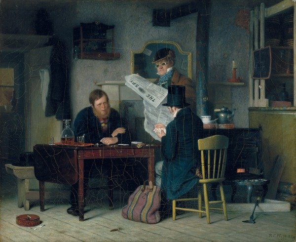 Detail of Waiting for the Stage, 1851 by Richard Caton Woodville