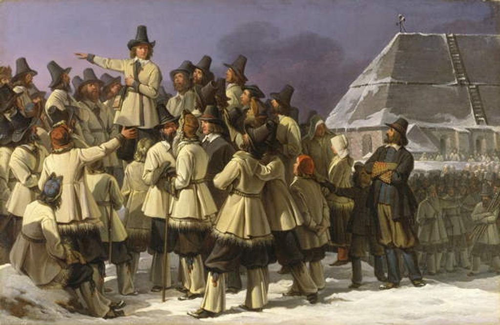 Detail of King Gustav Vasa of Sweden Addressing Men from Dalarna in Mora in 1520, 1836 by Johan Gustaf Sandberg