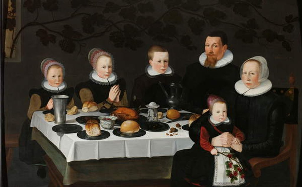 Detail of Properous Calvanist Family, 1627 by Dutch School