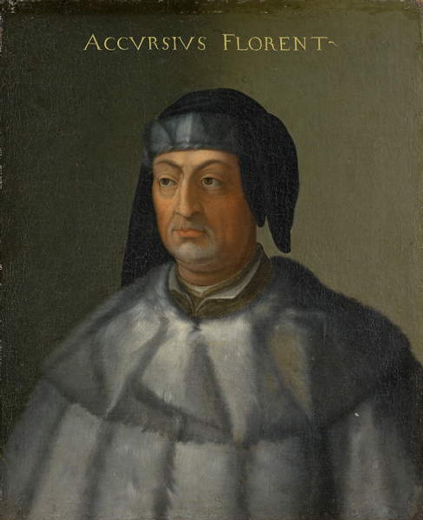 Detail of Portrait of Accursius, c. 1560 by Cristofano dell' Altissimo