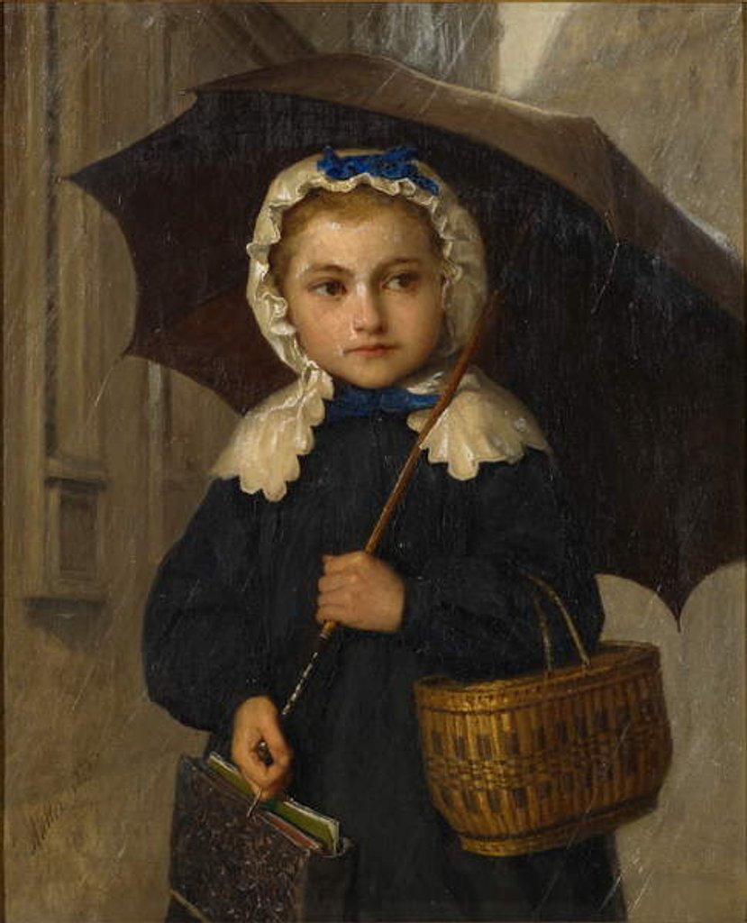 Detail of Louise Anker with Umbrella, 1872 by Albert Anker