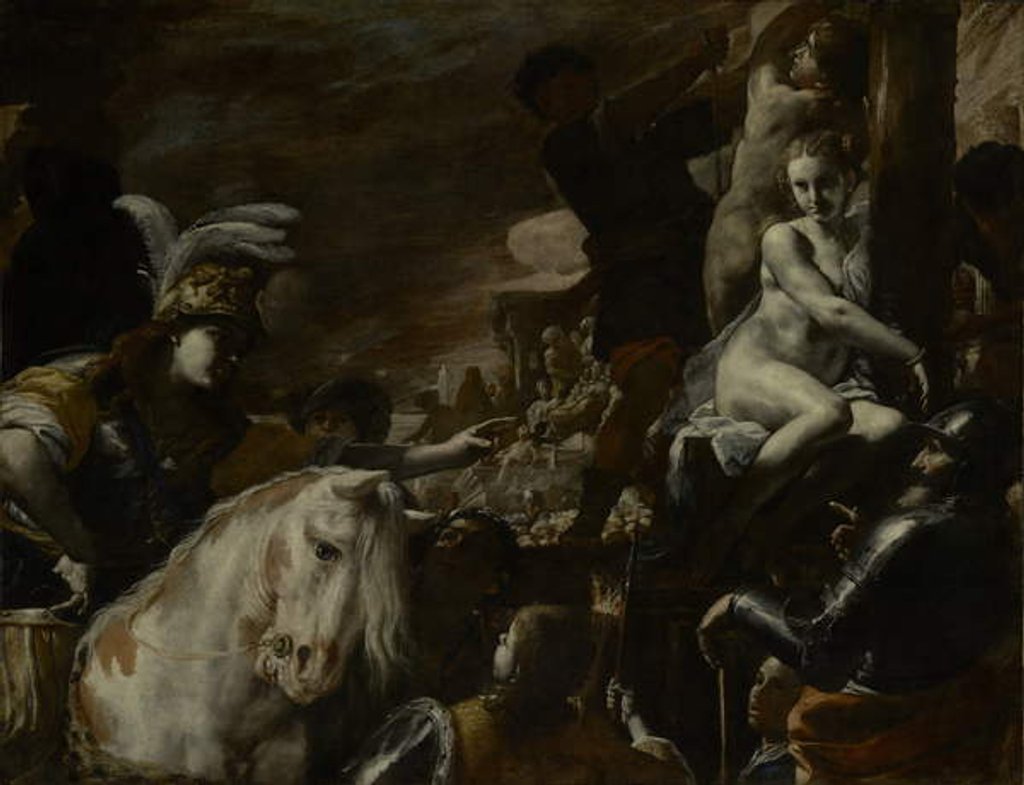 Detail of Clorinda Rescuing Sofronia and Olindo, c.1660 by Mattia Preti