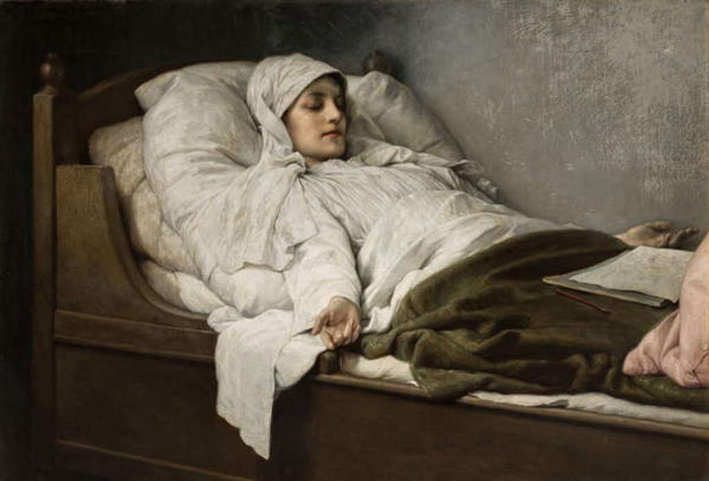 Detail of The Seeress of Prevorst in High Sleep, 1892 by Gabriel Max