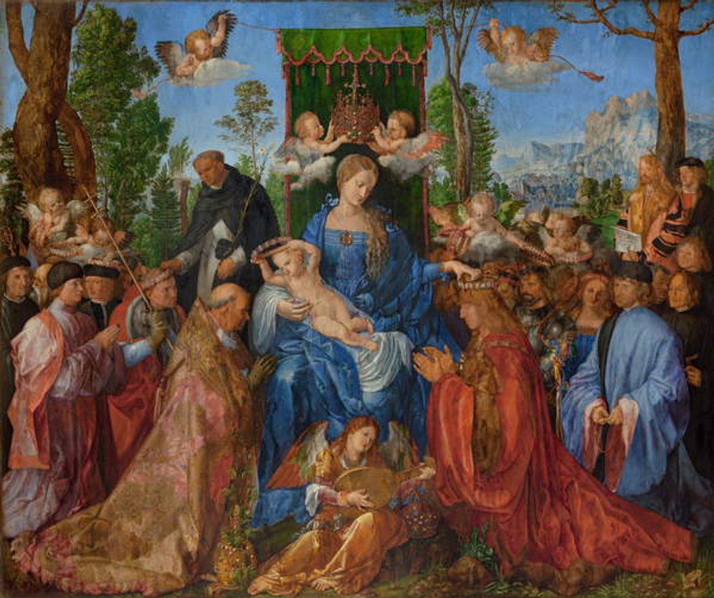 Detail of Feast of the Rose Garlands, 1506 by Albrecht Dürer or Duerer