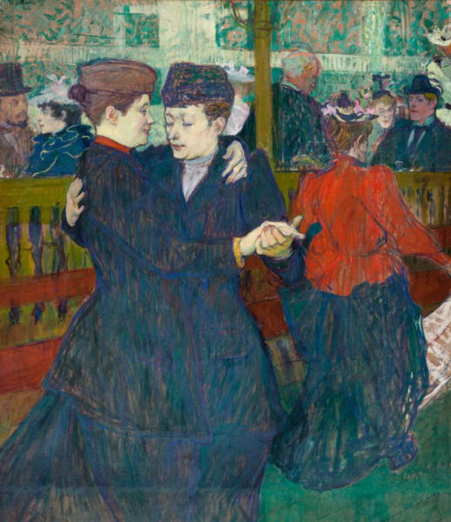 Detail of At the Moulin Rouge Two Women Walzing, 1892 by Henri de Toulouse-Lautrec