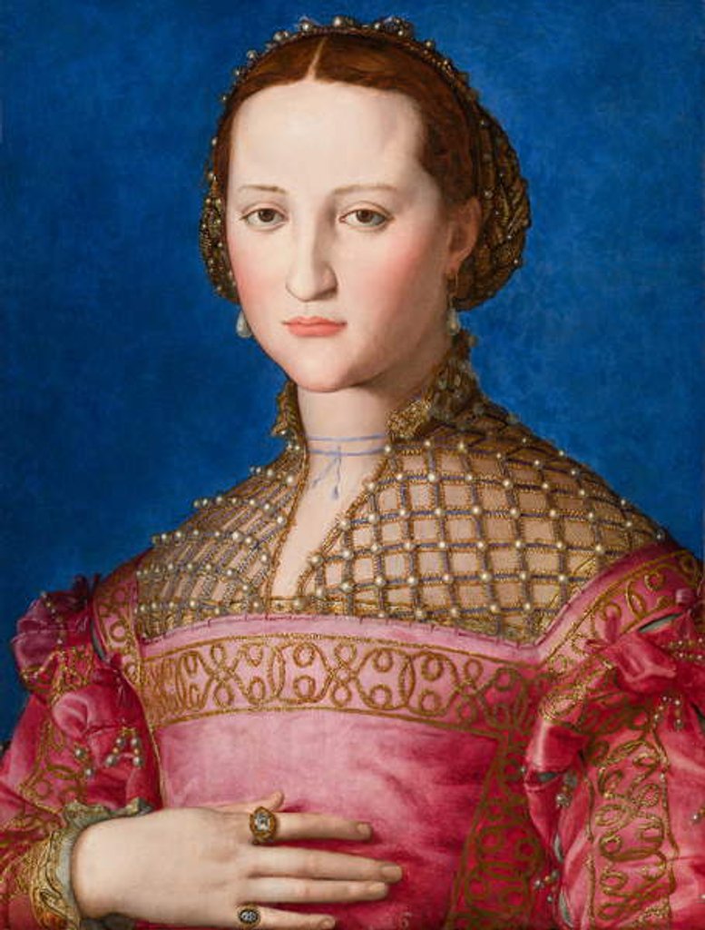 Detail of Portrait of Eleanor of Toledo, c.1543 by Agnolo di Cosimo Bronzino
