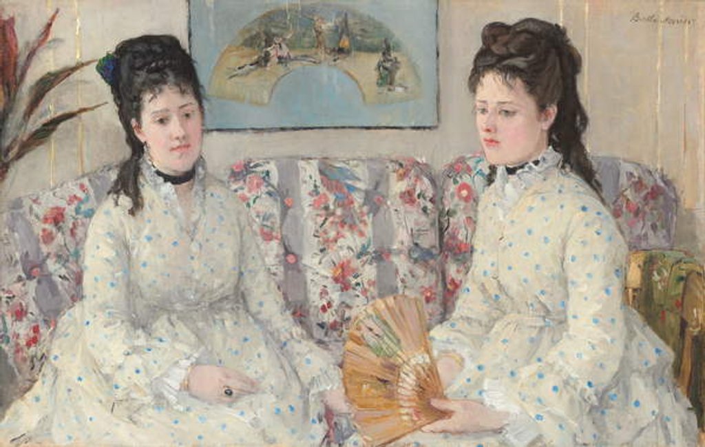 Detail of The Sisters, 1869 by Berthe Morisot