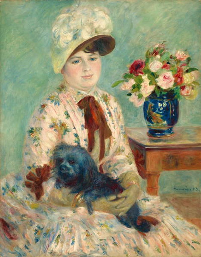 Detail of Mlle Charlotte Berthier, 1883 by Pierre Auguste Renoir