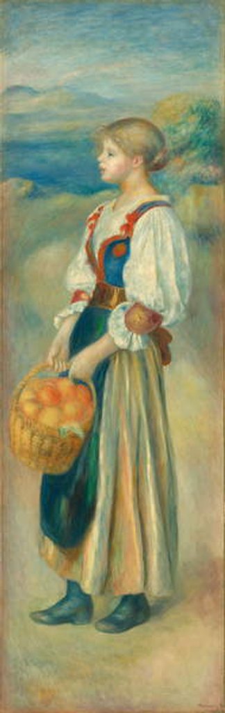 Detail of Girl with a Basket of Oranges, c.1889 by Pierre Auguste Renoir