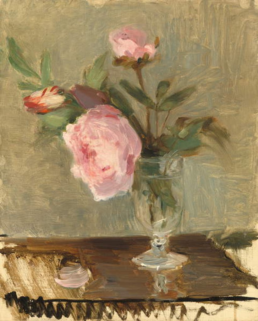 Detail of Peonies, c.1869 by Berthe Morisot