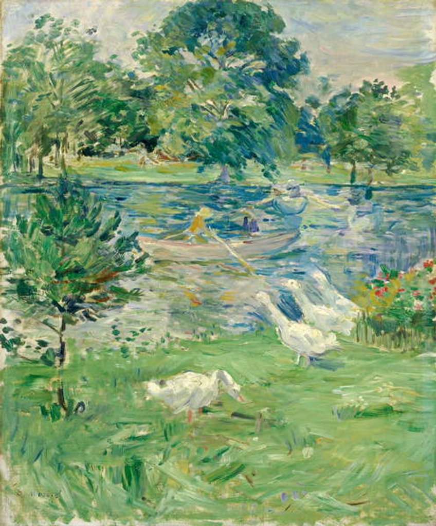 Detail of Girl in a Boat with Geese, 1889 by Berthe Morisot