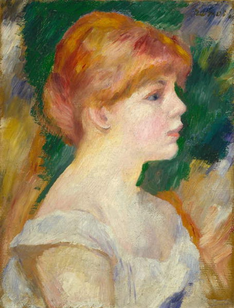 Detail of Suzanne Valadon, c.1885 by Pierre Auguste Renoir