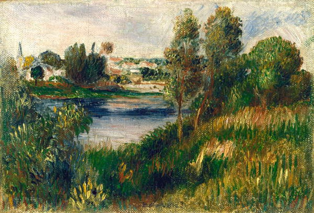 Detail of Landscape at Vétheuil, c.1890 by Pierre Auguste Renoir