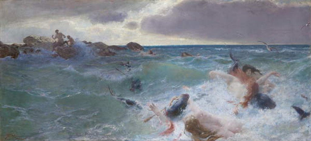 Detail of Revenge of the Centaurs, c.1890 by Benes Knupfer