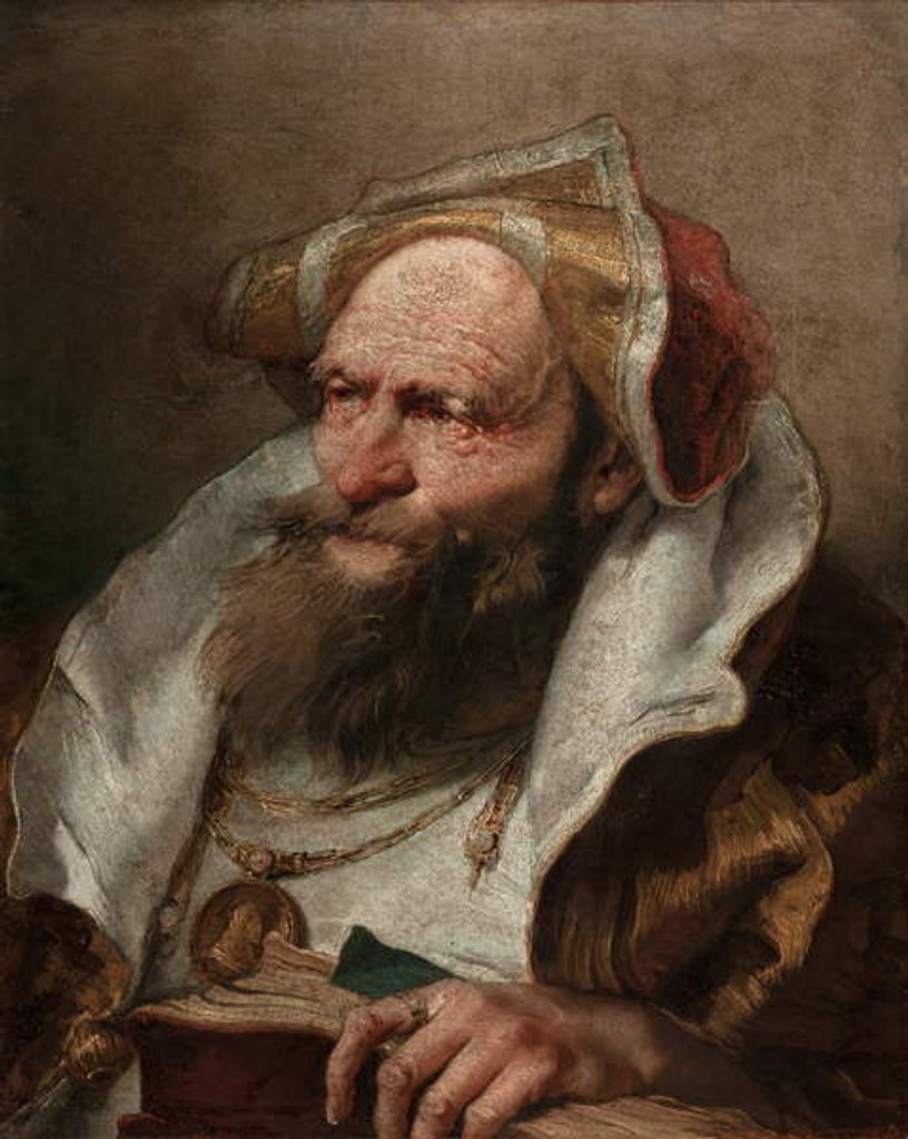 Detail of Bust of an Old Man, 1751-55 by Giovanni Battista (1696-1770) Tiepolo