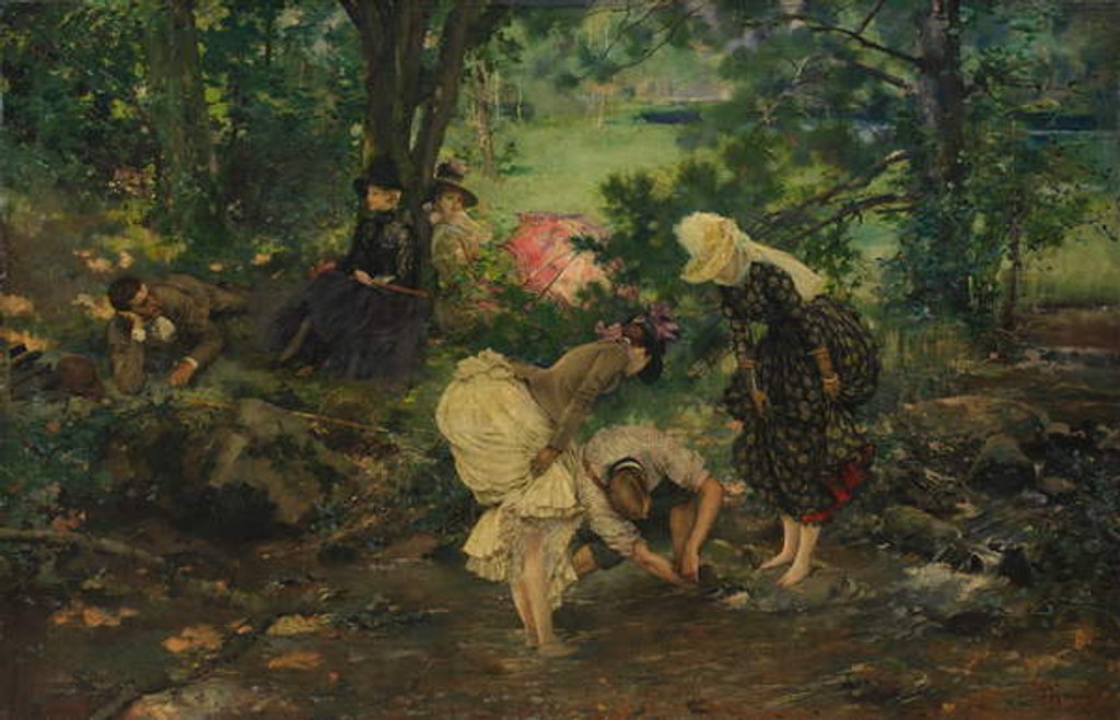 Detail of Company in the Country, 1889 by Vojtech Hynais