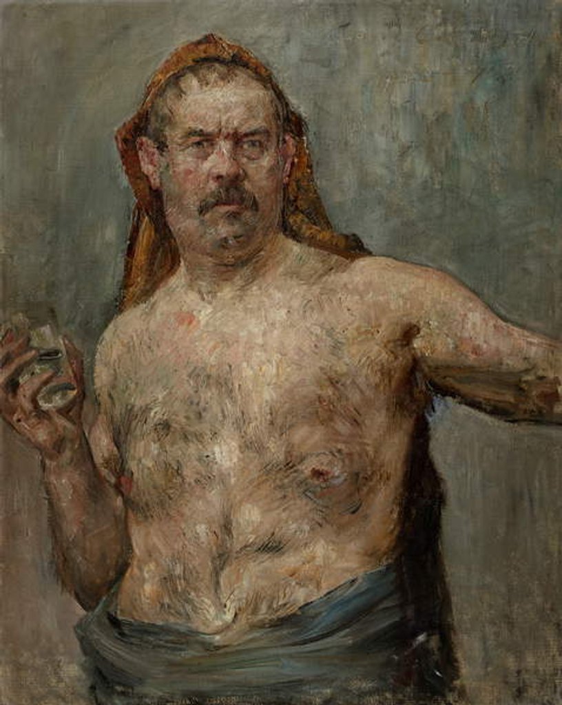 Detail of Self-Portrait with a Glass, 1907 by Lovis Corinth