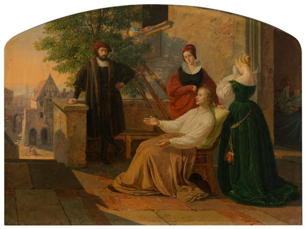 Detail of The Final Moments of Lucas van Leyden, 1843 by Josef Mánes