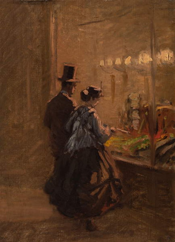 Detail of In front of a Shop, 1866 by Viktor Barvitius