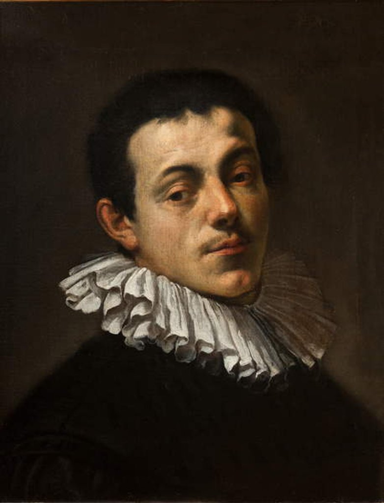 Detail of Portrait of the Painter Joseph Heintz, 1584-85 by Johann or Hans von Aachen