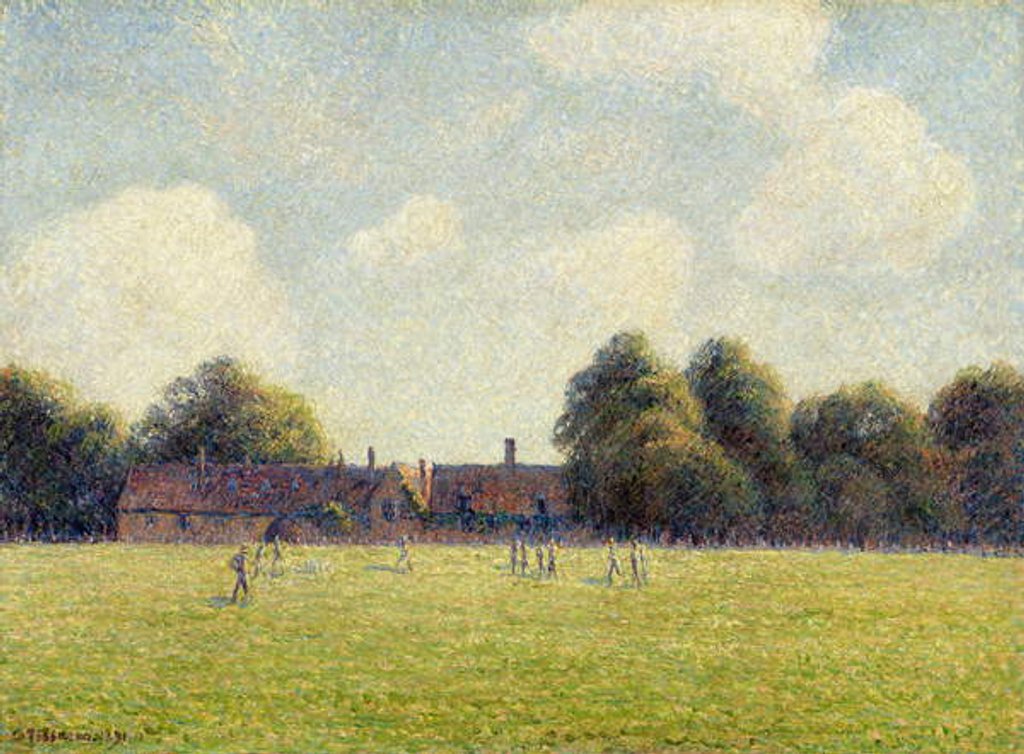 Detail of Hampton Court Green, 1891 by Camille Pissarro