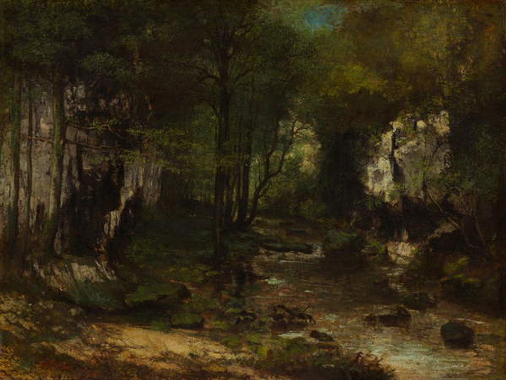 Detail of The Stream, 1855 by Gustave Courbet