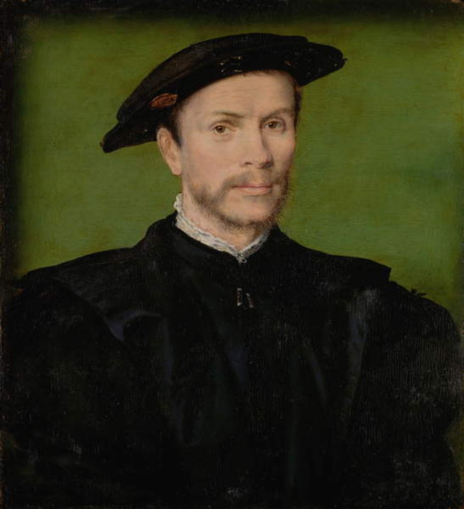Detail of Portrait of a Bearded Man in Black, c.1540 by Corneille de Lyon (attr. to)