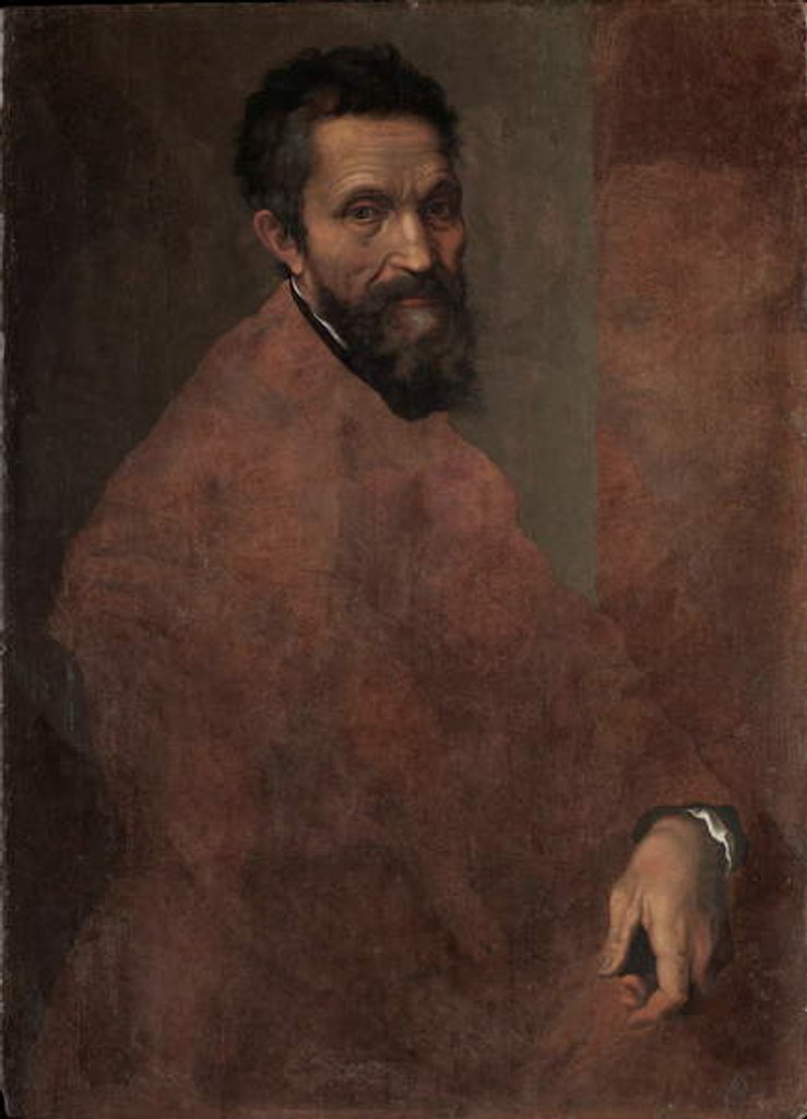 Detail of Michelangelo Buonarroti, c.1544 by (1509-66) Daniele da Volterra