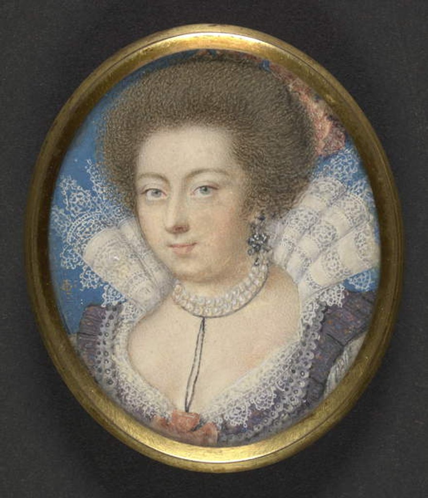 Detail of Elizabeth, Queen of Bohemia, c.1615 by Isaac Oliver