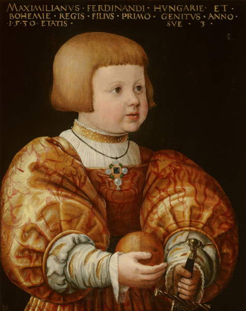 Detail of Portrait of Maximilian of Austria Aged Three, 1630 by Jakob Seisenegger