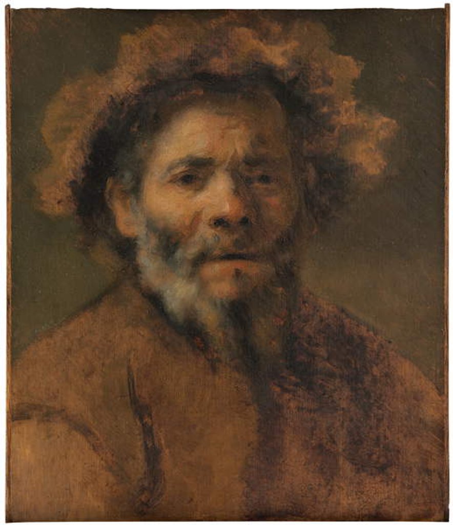 Detail of Study of an Old Man by Rembrandt Harmensz. van Rijn (circle of)