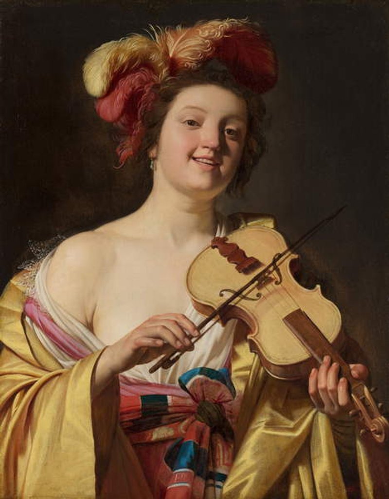Detail of The Violin Player, 1626 by Gerrit van Honthorst