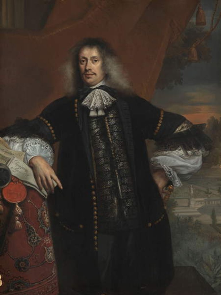Detail of Hieronymus van Beverningk, Lord of Teylingen. Government Paymaster, 1670 by Jan de Baen