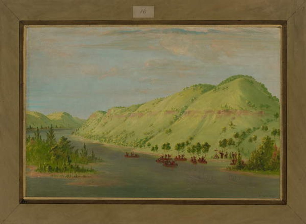 Detail of Father Hennepin leaving the Mississippi to Join la Salle, May 8th 1680, 1847-48 by George Catlin