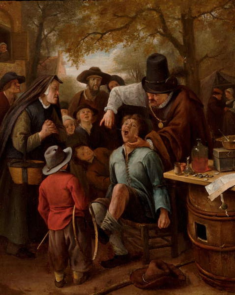 Detail of The Tooth-Puller, 1651 by Jan Havicksz. Steen