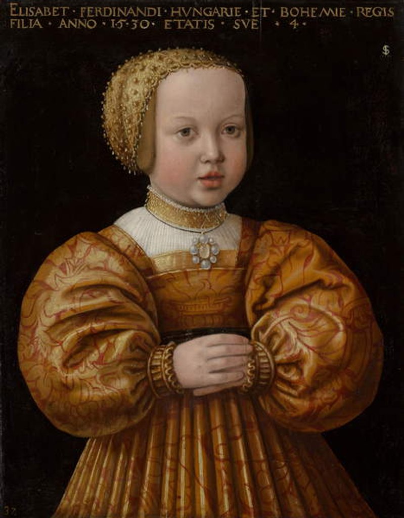 Detail of Portrait of Elisabeth of Austria Aged Four, 1530 by Jakob Seisenegger
