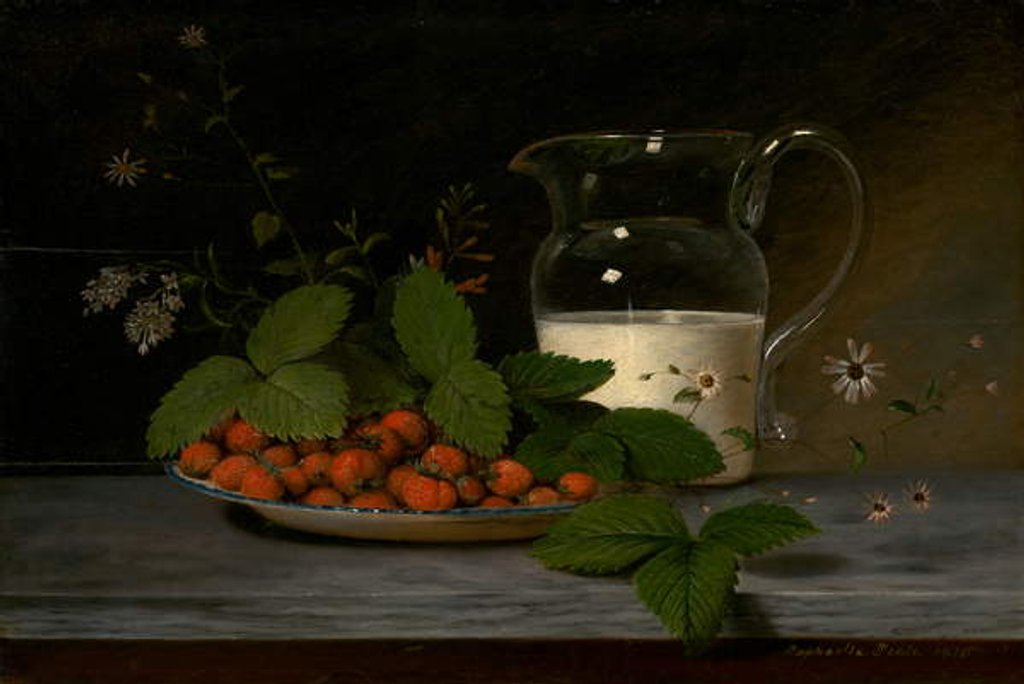 Detail of Strawberries and Cream, 1816 by Raphaelle Peale