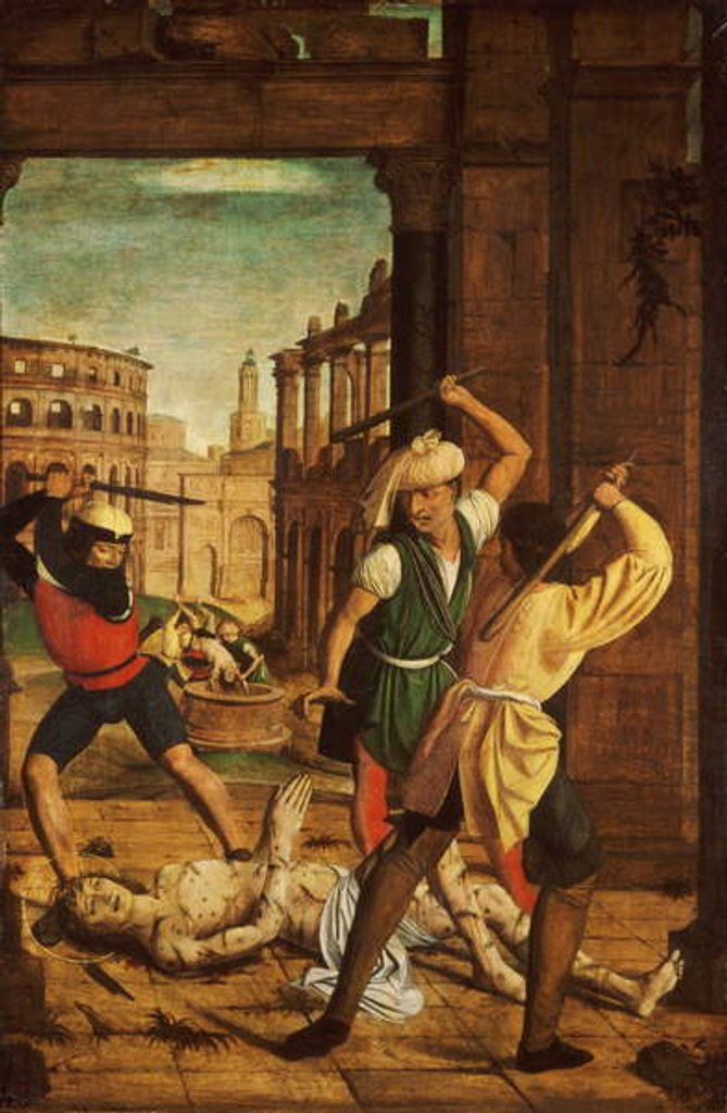 Detail of The Martyrdom of Saint Sebastian, c.1497 by Josse (fl.1493-1508) Lieferinxe