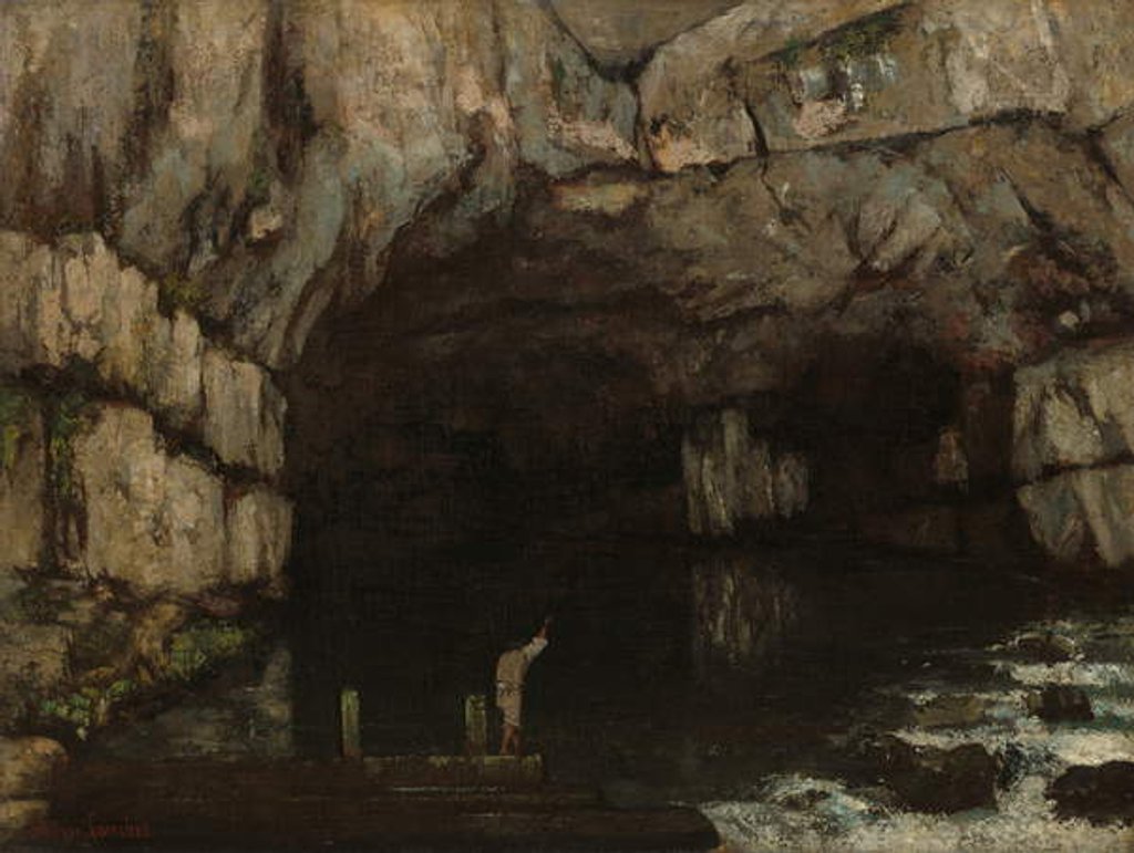 Detail of La Grotte de la Loue, 1864 by Gustave Courbet