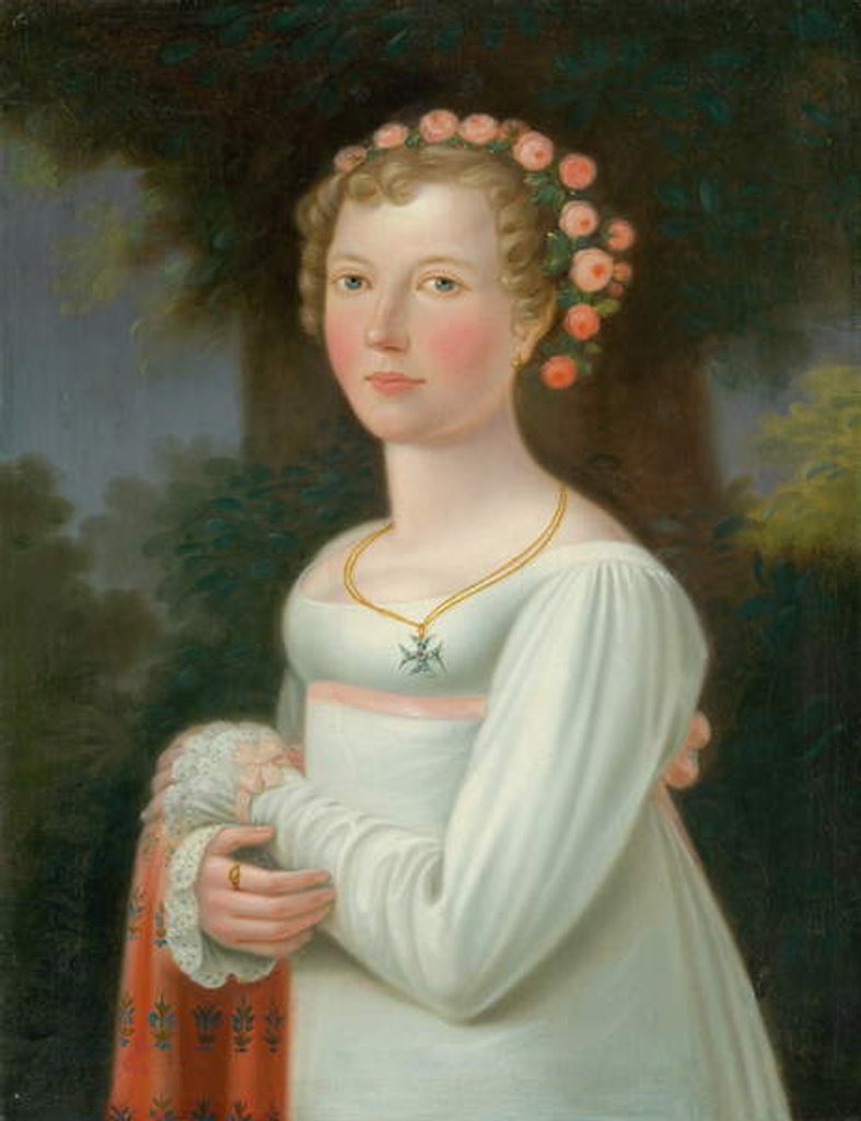 Detail of Girl in a white dress, 1800-20 by European School