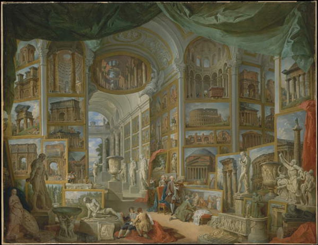 Detail of Ancient Rome, 1757 by Giovanni Paolo Pannini or Panini