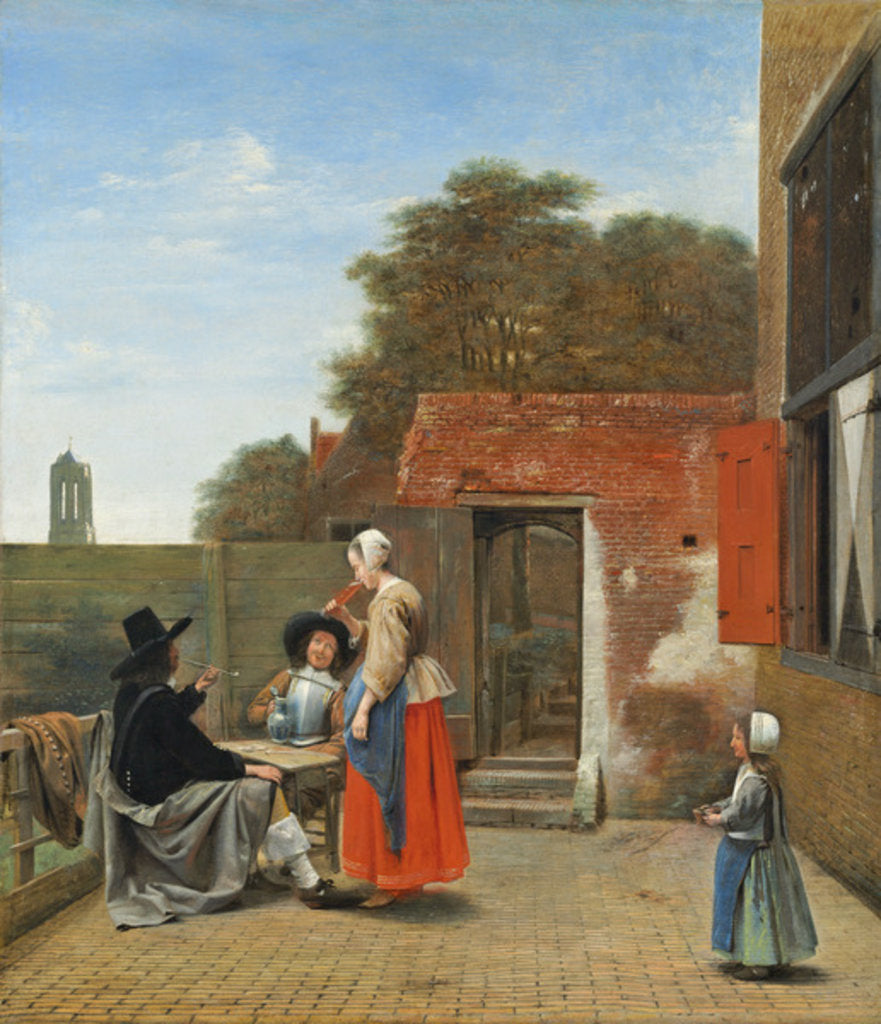 Detail of A Dutch Courtyard, c.1658-60 by Pieter de Hooch